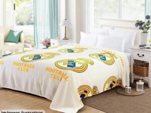 Cobija de Equipos de Fútbol – Real Madrid y Barcelona – Microfibra Ultrasuave Matrimonial