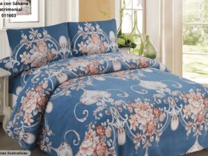 Juego de Cobija con Sábana Matrimonial - Varios Diseños