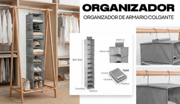 Organizador de Armario Colgante de 8 Niveles | Maximiza tu Espacio
