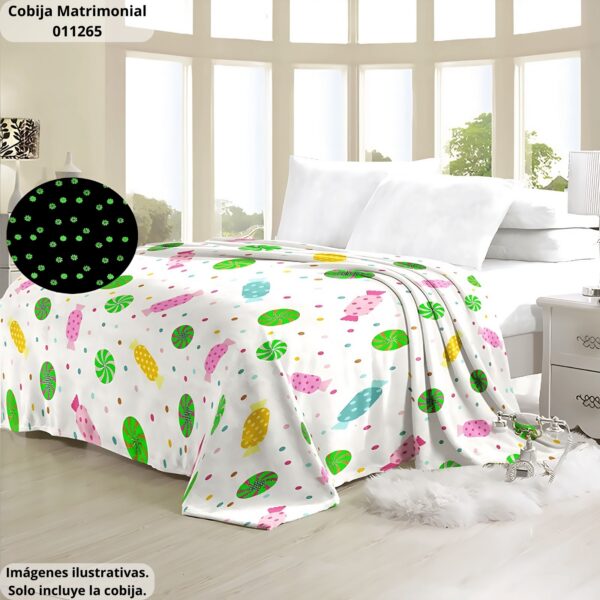 Cobijas Luminosas Matrimoniales – Brillan en la Oscuridad (Varios Diseños)